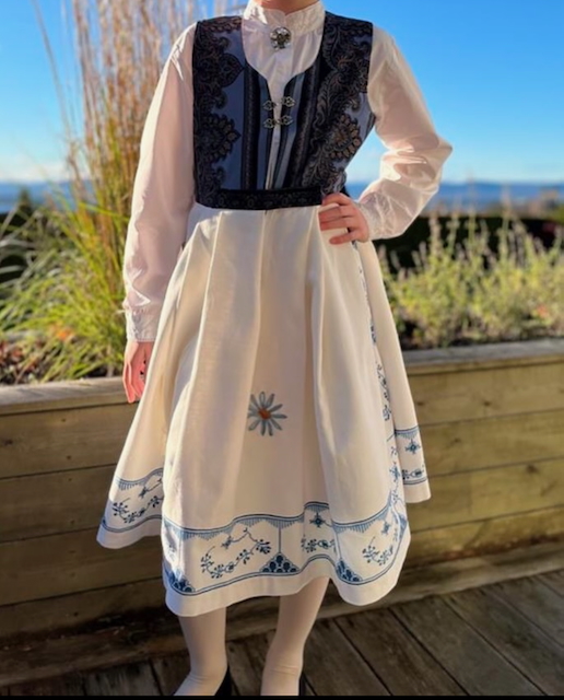 en person som har på seg kjole