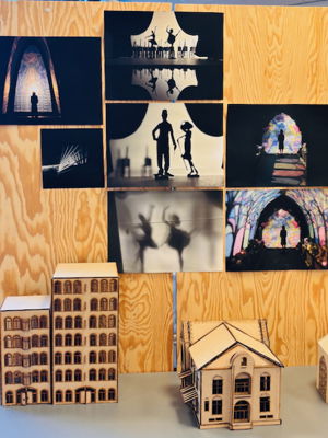 En collage av bilder av en person og en person