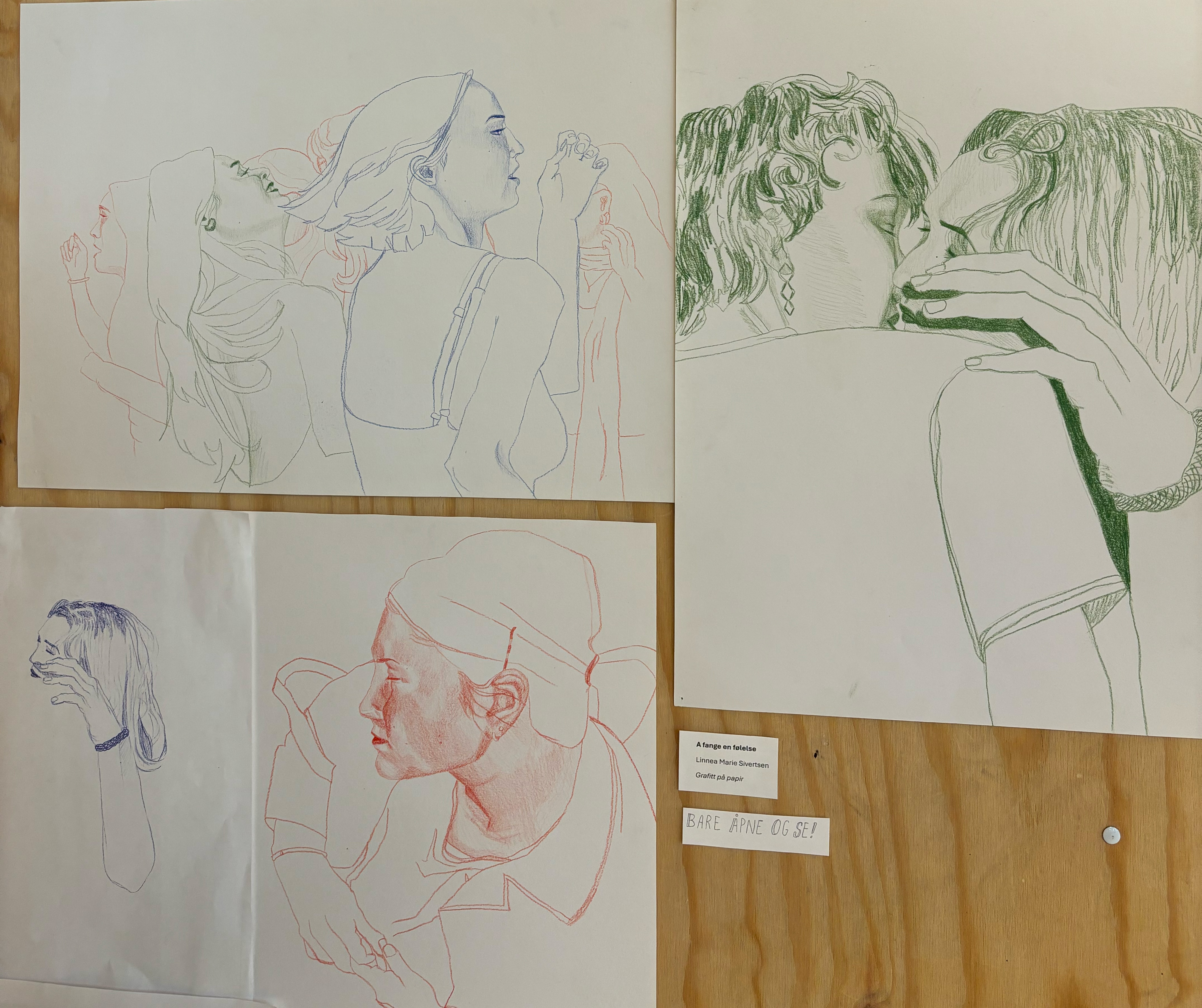 Noen få tegninger på en vegg