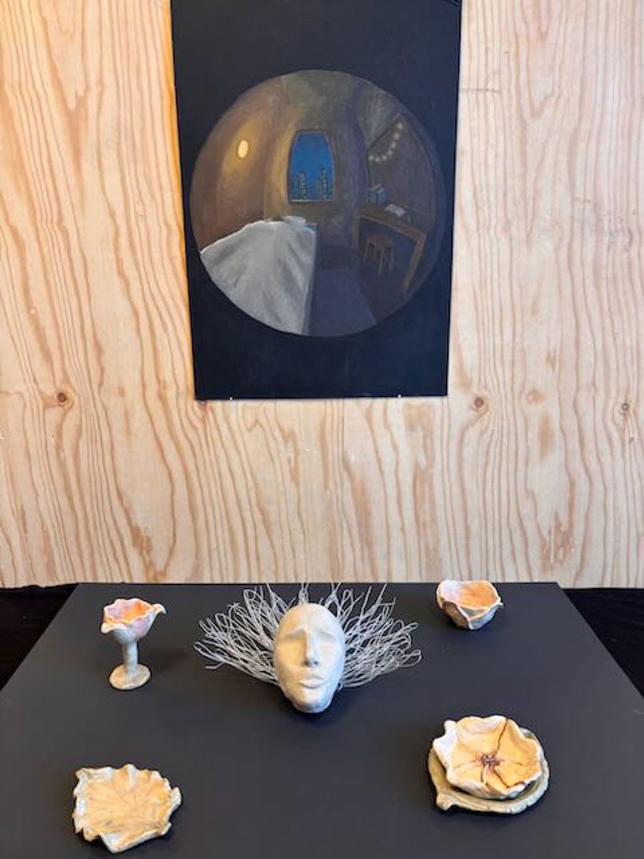 et speil på et bord