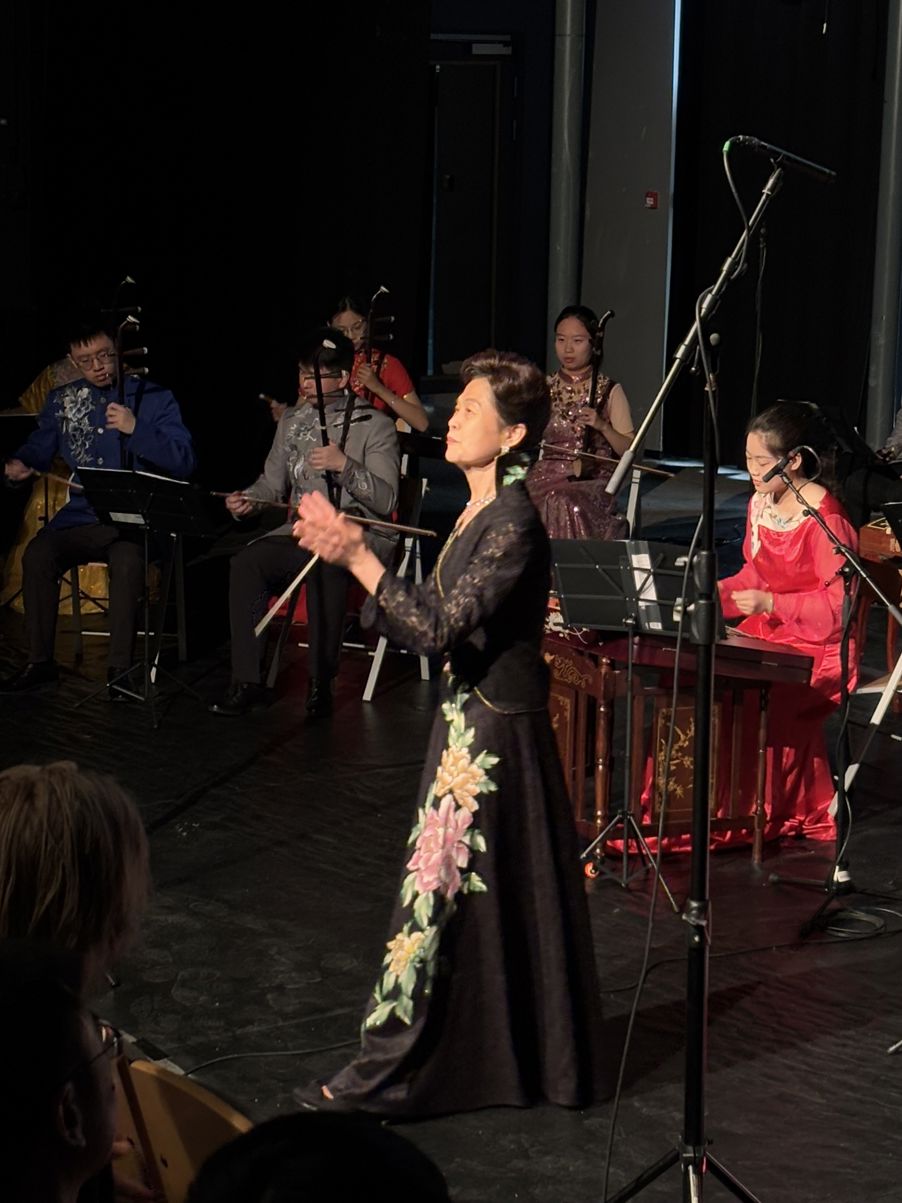 en person som spiller et musikkinstrument